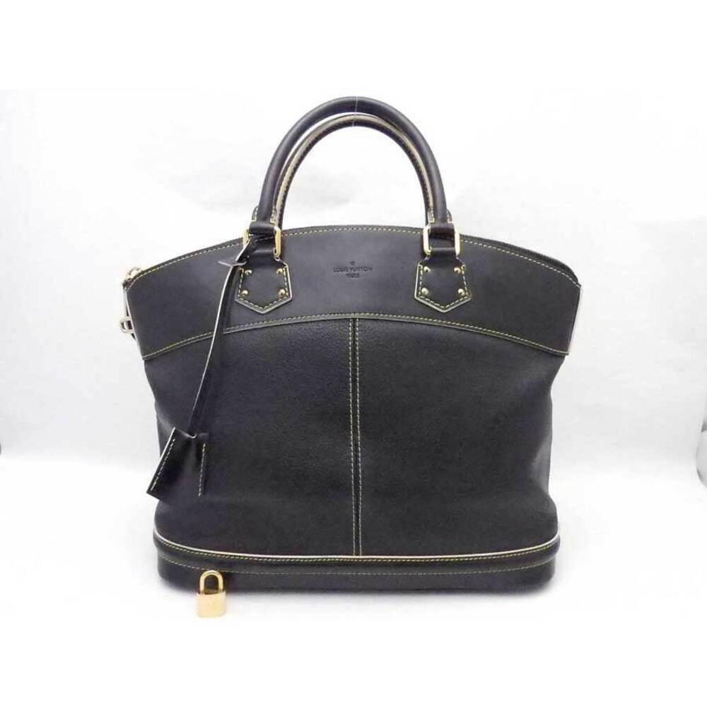 Louis Vuitton Suhali Lockit Leather Handbag Black